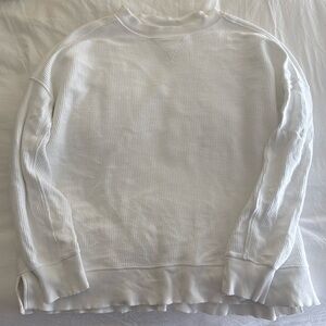 Aerie Oversized White Crewneck - Size L